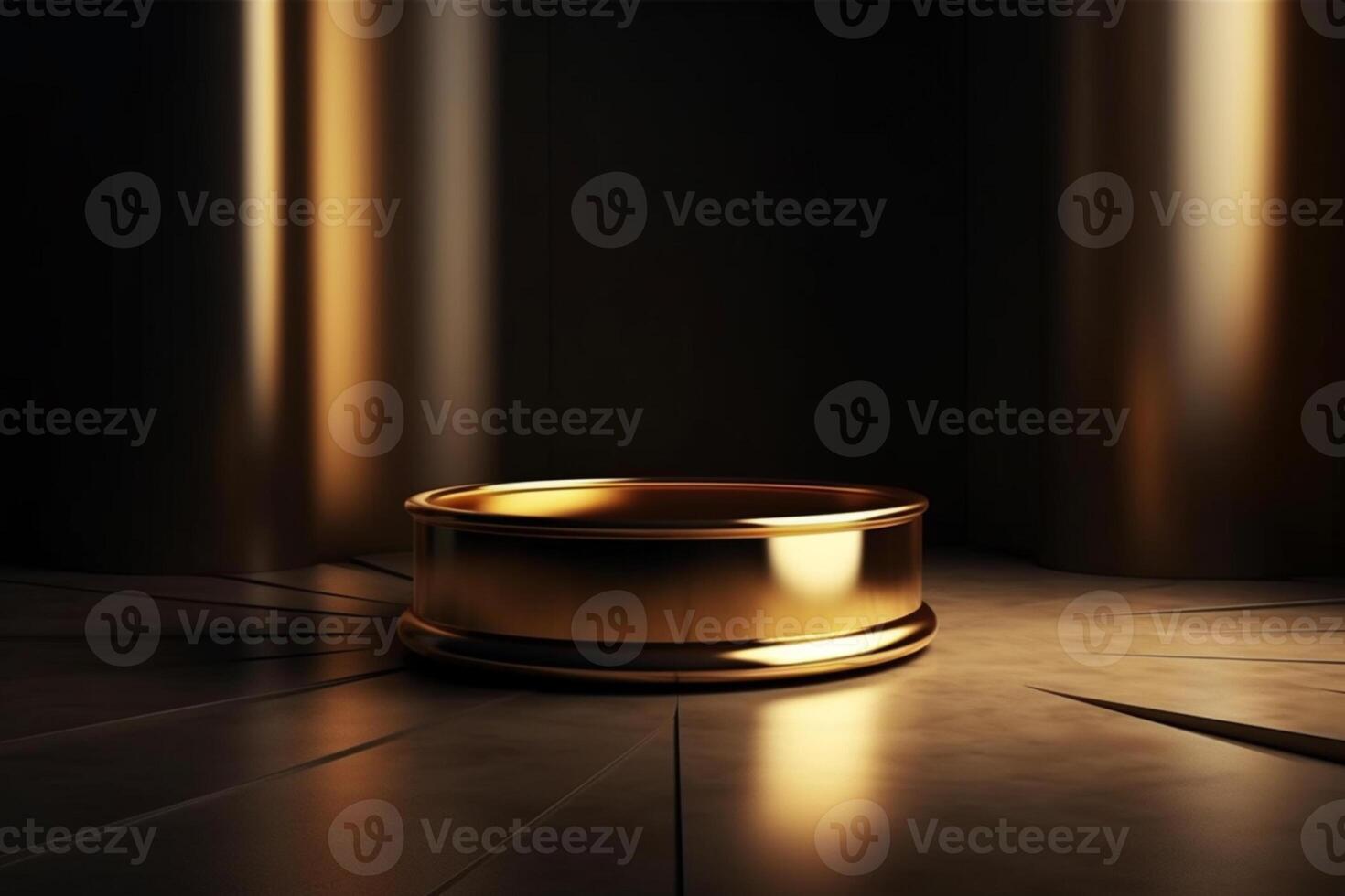 Luxury gold podium backgrounds stage for product presentation display photo