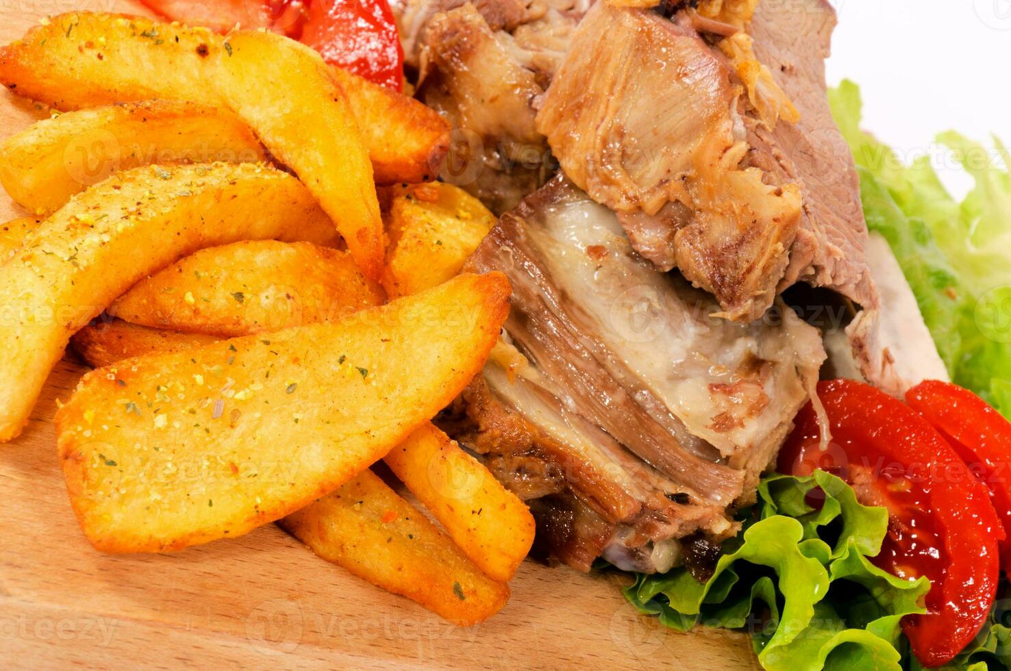 Meat and potatoes 23309900 Stock Photo at Vecteezy