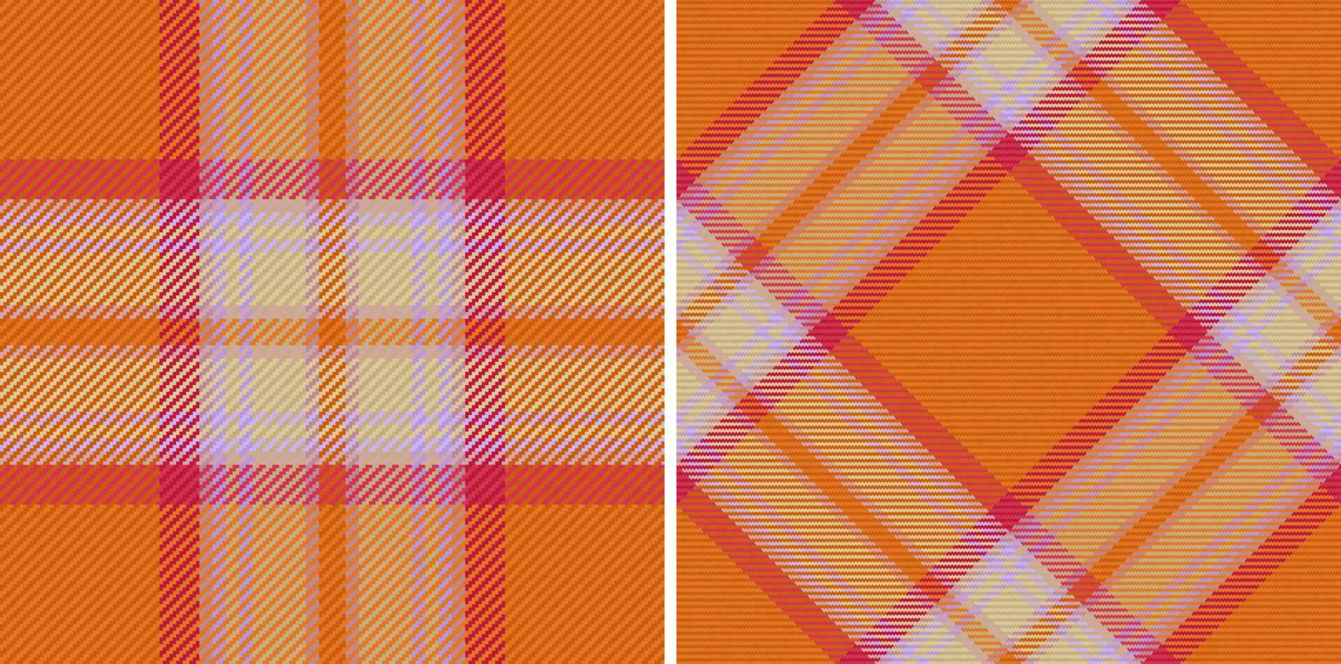 Textile check plaid. Tartan background texture. Pattern fabric vector seamless.