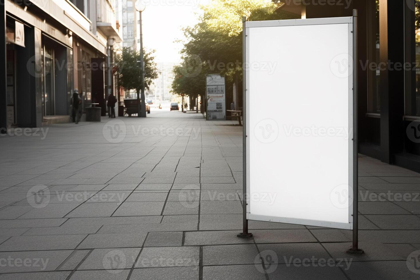 ai generativo un blanco blanco firmar tablero Bosquejo aislado fuera de foto