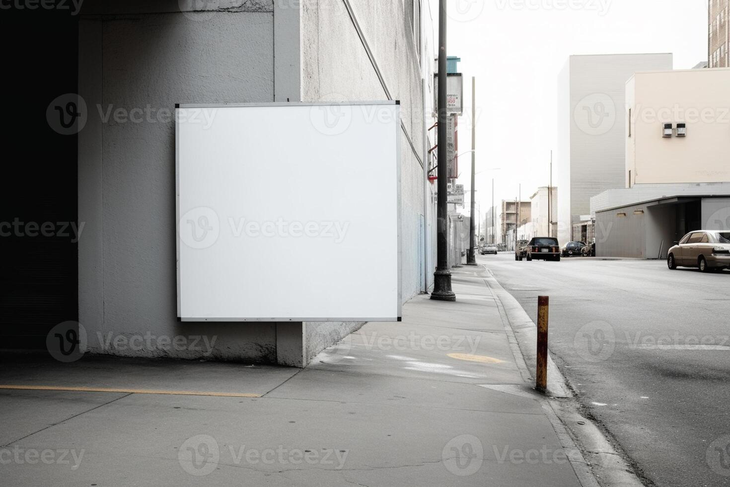 ai generativo un blanco blanco firmar tablero Bosquejo aislado fuera de foto