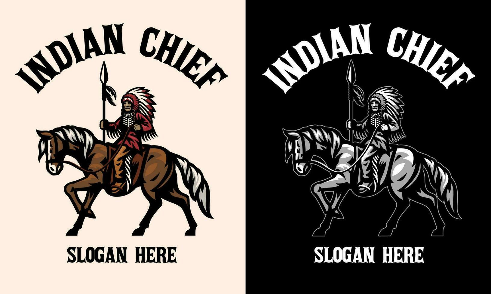 Native Indian Chief Mascot vector