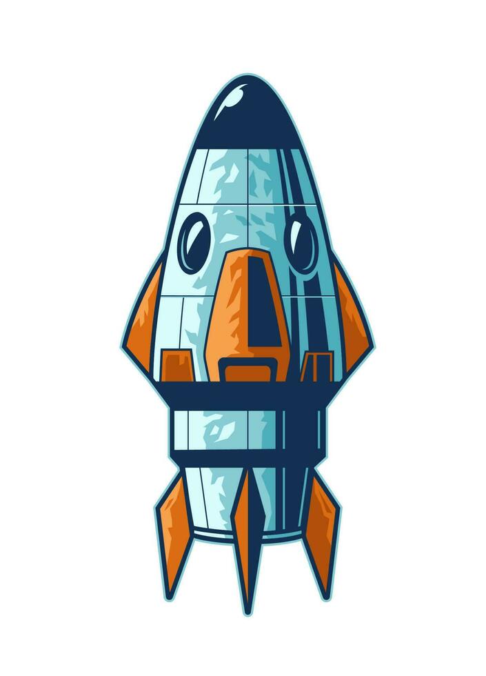 Small Rocket Space Ship Vehicle vector