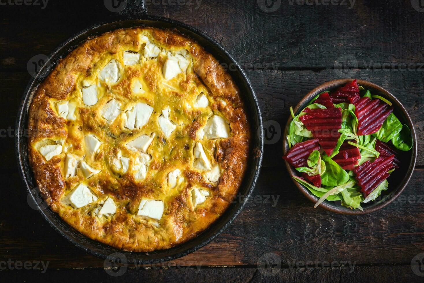 Baked cheese frittata photo