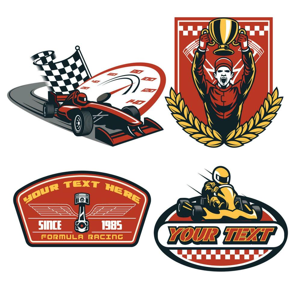 formula car badge badge vector