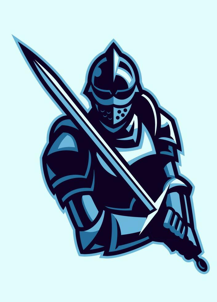 Sport Knight Warrior Hold the Sword vector