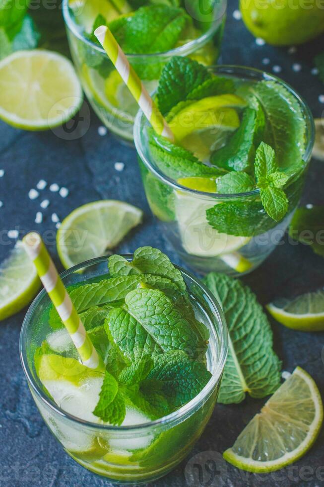 Fresh homemade lemonade photo