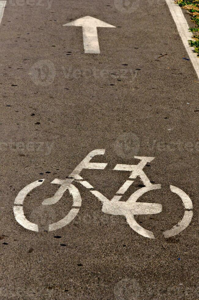 Bicycle road sign photo