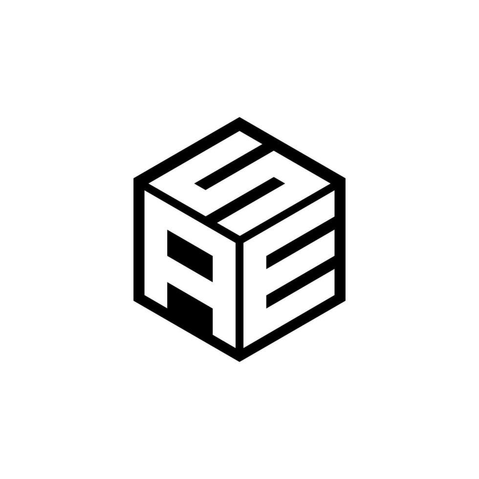 AES letter logo design in illustration. Vector logo, calligraphy designs for logo, Poster, Invitation, etc.