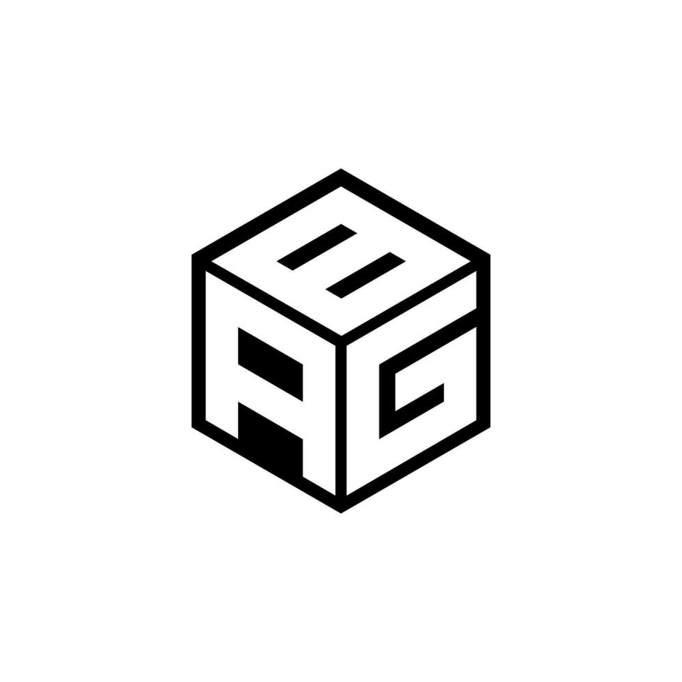 AGB letter logo design in illustration. Vector logo, calligraphy designs for logo, Poster, Invitation, etc.