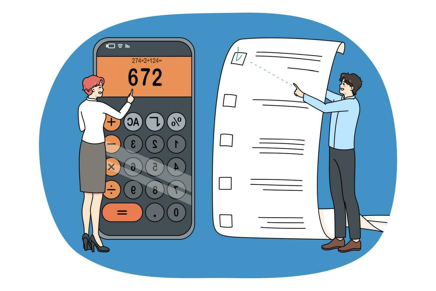 Family planning budget on calculator vector