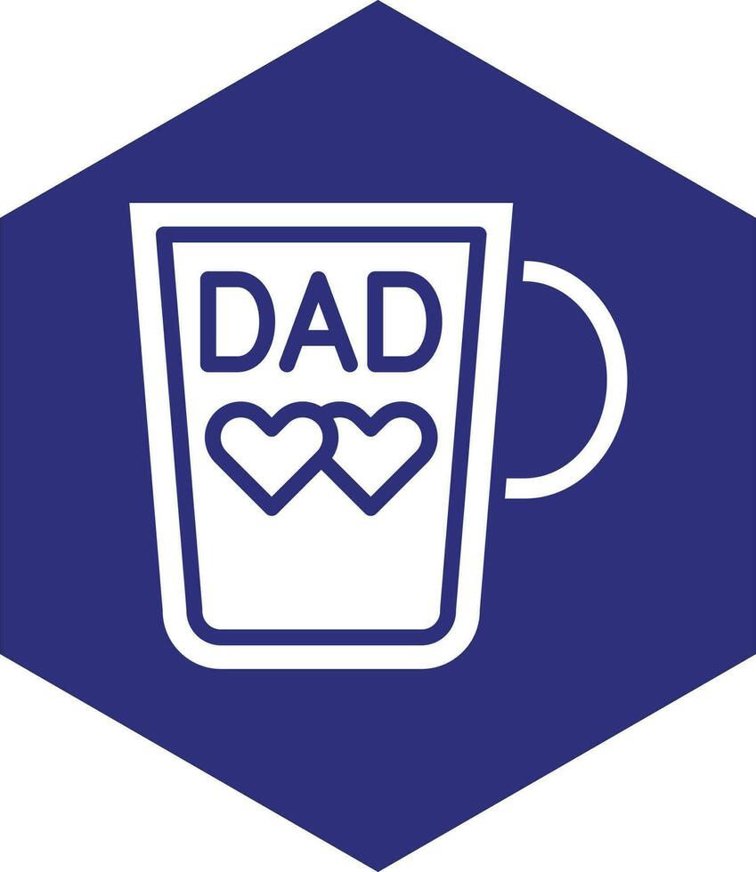 DAD Mug Vector Icon design