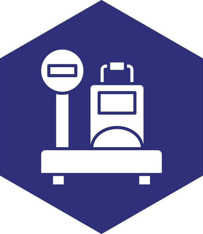 diseño de icono de vector de escala de equipaje