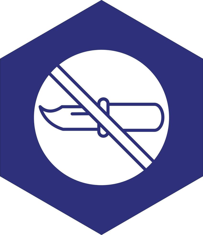 No Weapons Vector Icon design