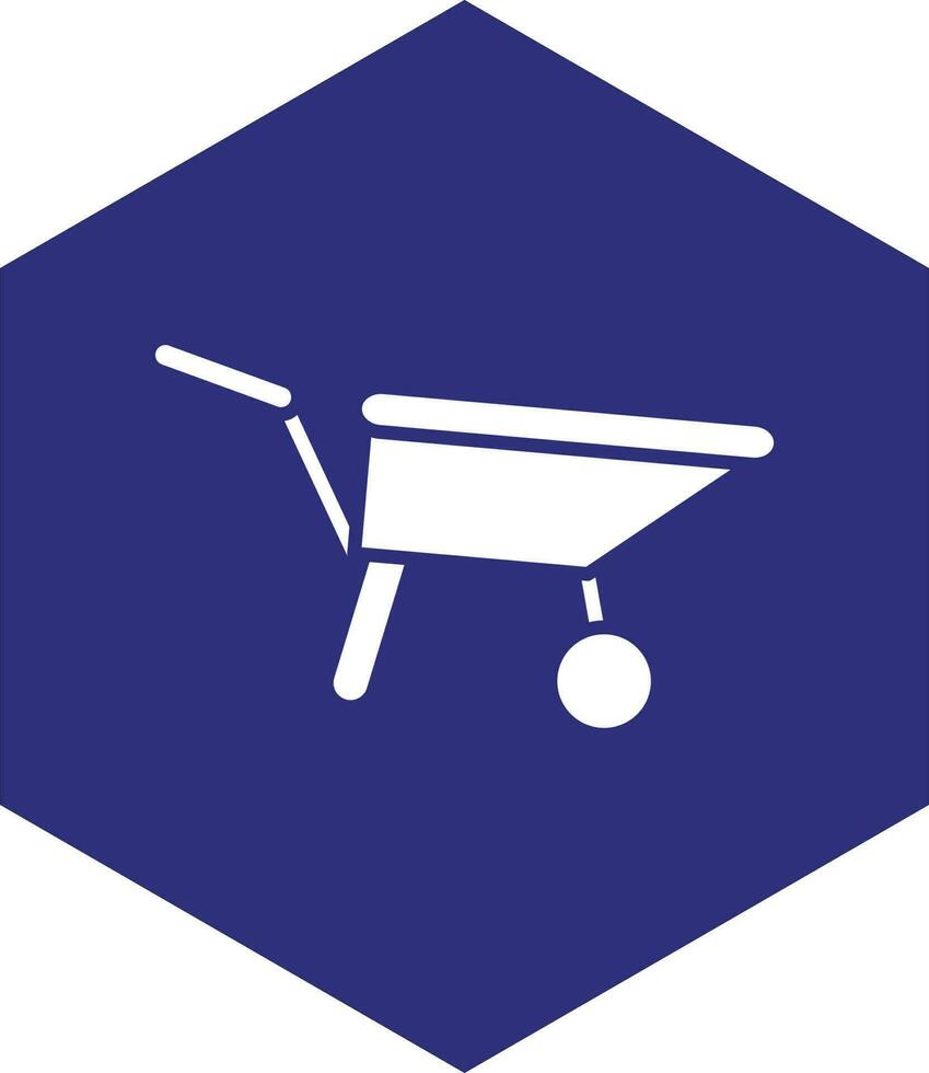 Wheelbarrow Vector Icon design