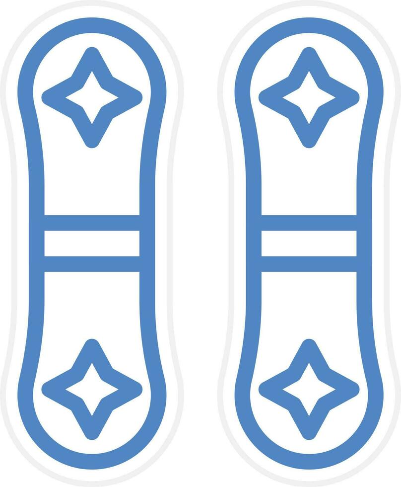 Snowboard Vector Icon Style