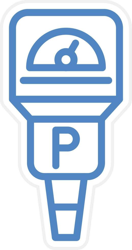 Parking Meter Vector Icon Style