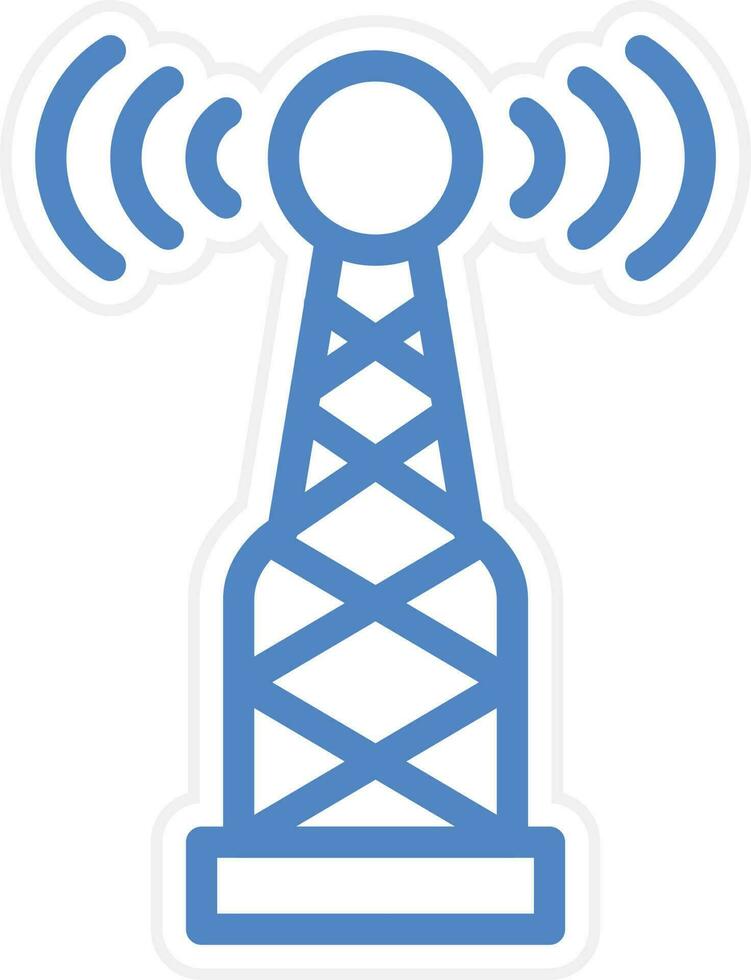 Radio Antenna Vector Icon Style