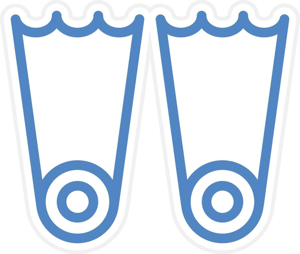 Flippers Vector Icon Style