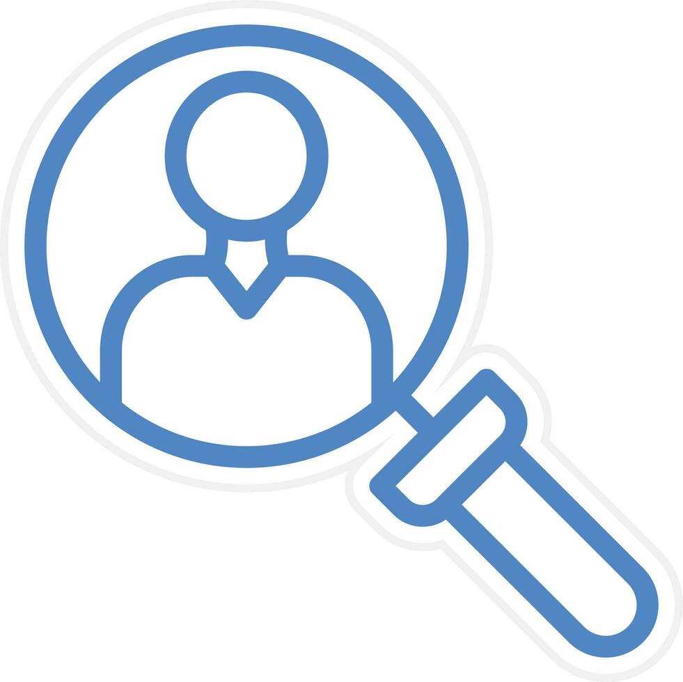 Find Person Vector Icon Style