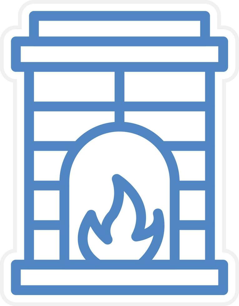 Fireplace Vector Icon Style