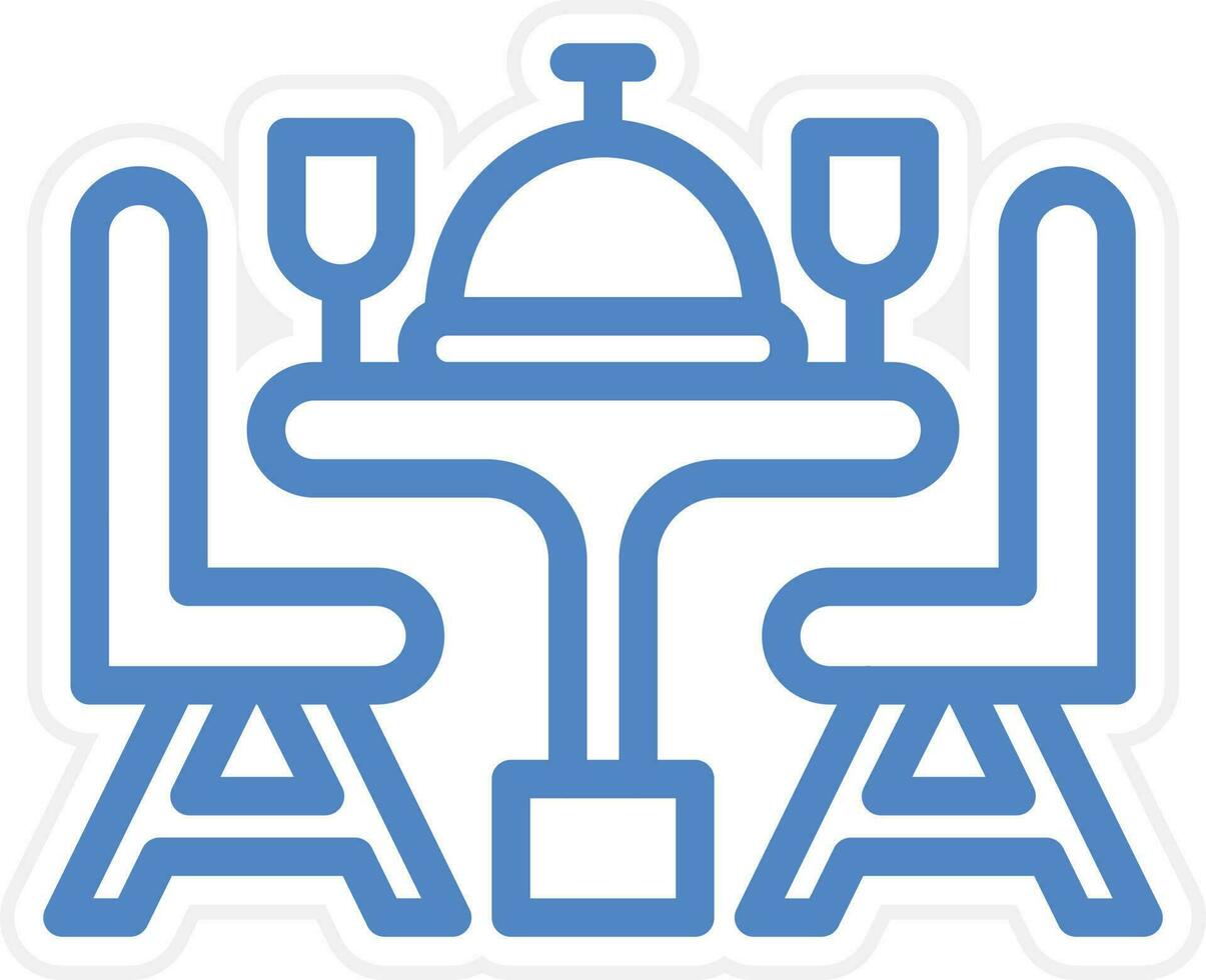 Dining Table Vector Icon Style