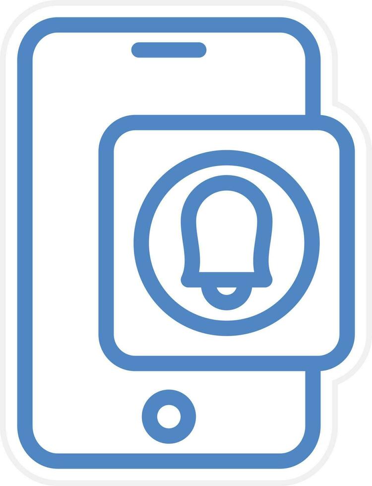 Smartphone Alarm Vector Icon Style