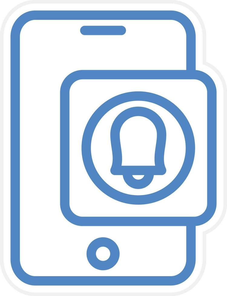 Smartphone Alarm Vector Icon Style