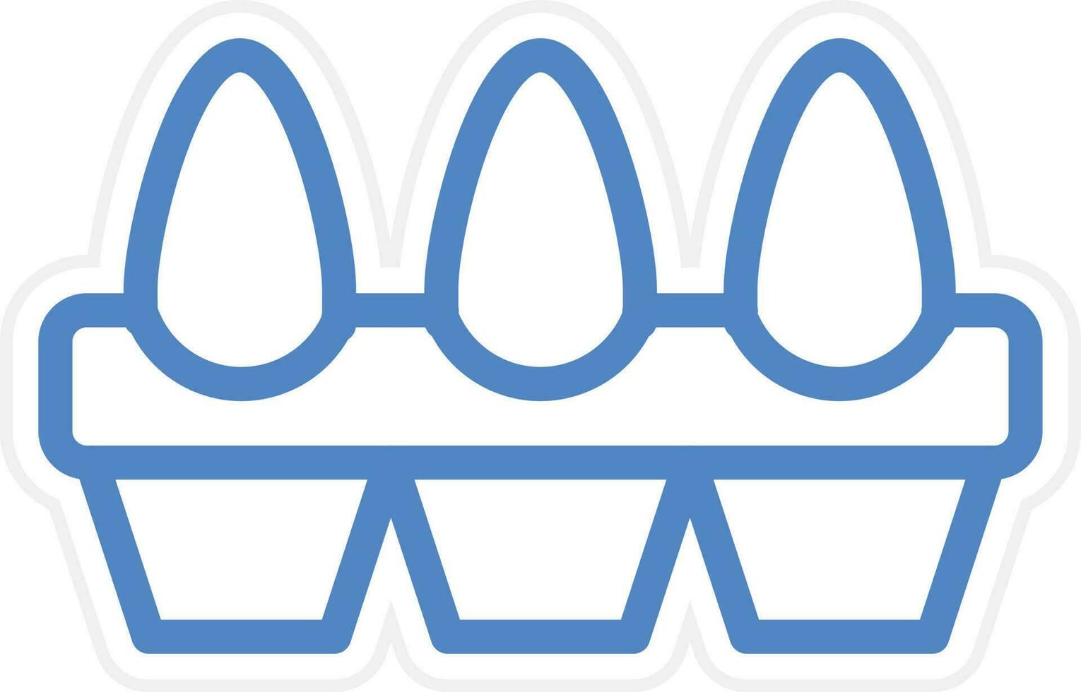 Egg Carton Vector Icon Style