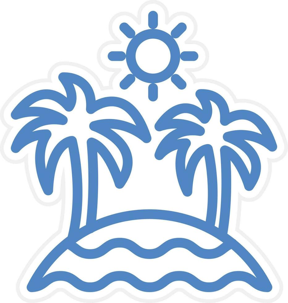 Beach Vector Icon Style