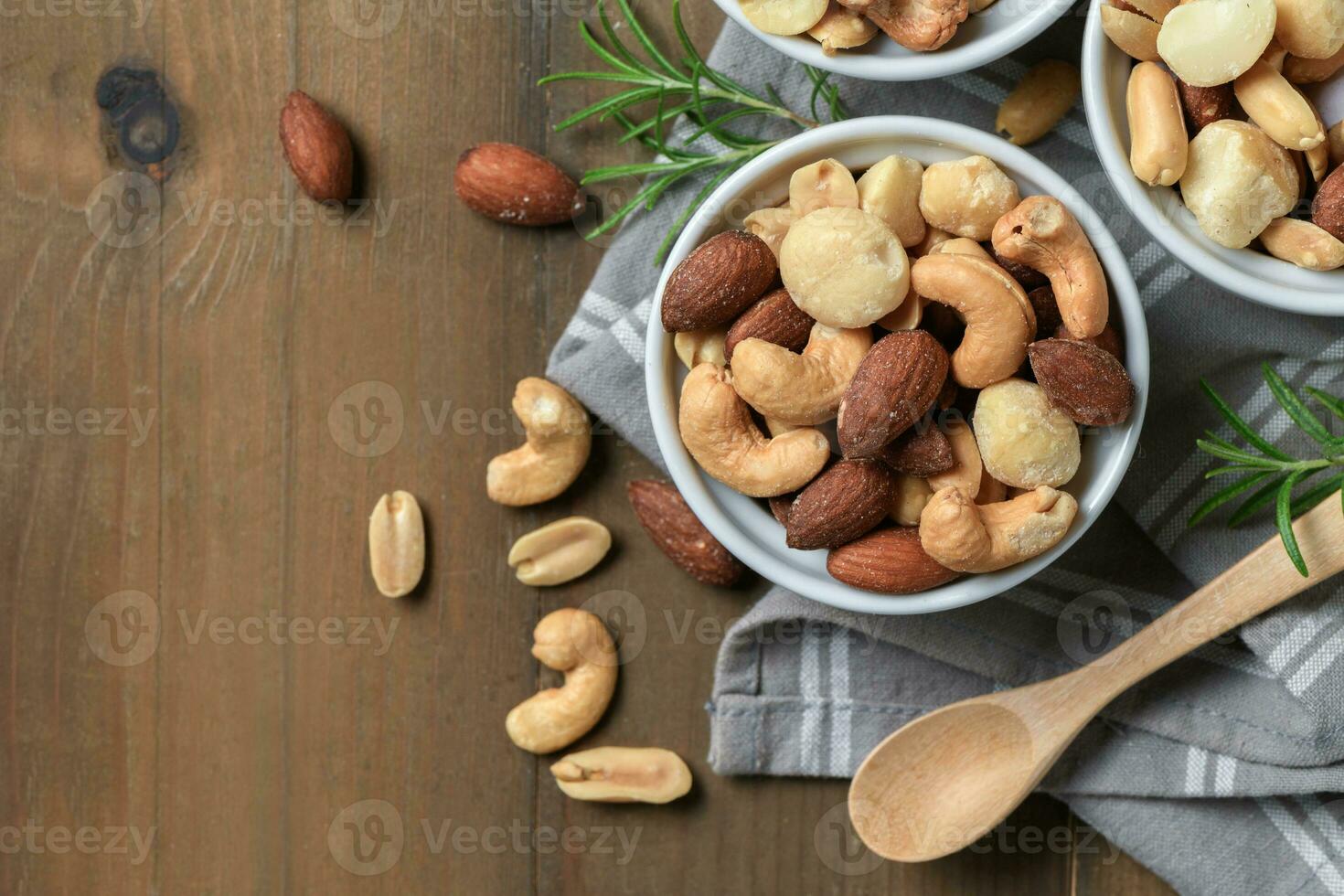 salted cocktail nuts in cup photo