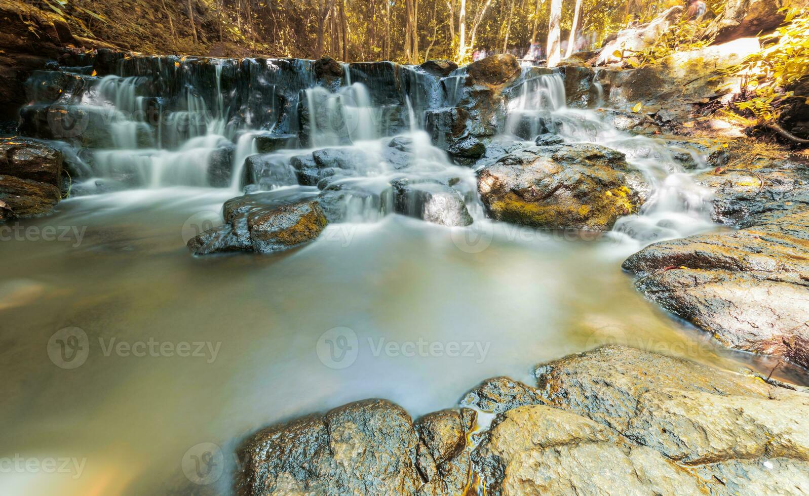 Beautiful waterfall in autumn season, Sam lan waterfall photo