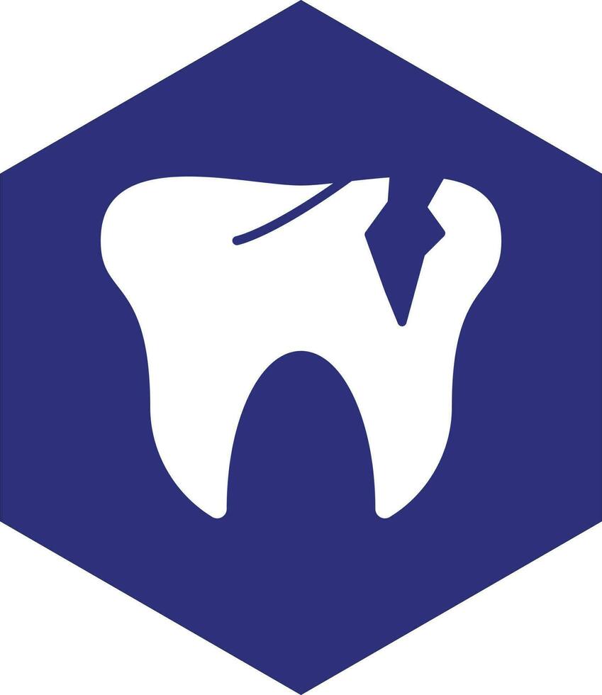Broken Tooth Vector Icon design
