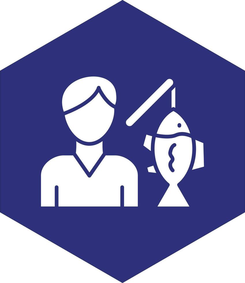 Fisherman Vector Icon design
