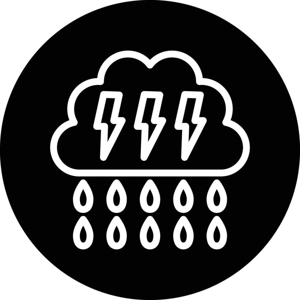 diseño de icono de vector de lluvia fuerte