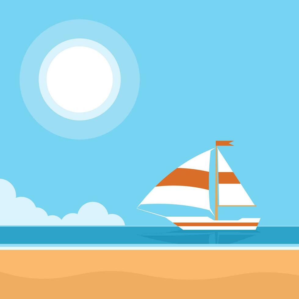 Summer Vacation, Isolated Background. vector