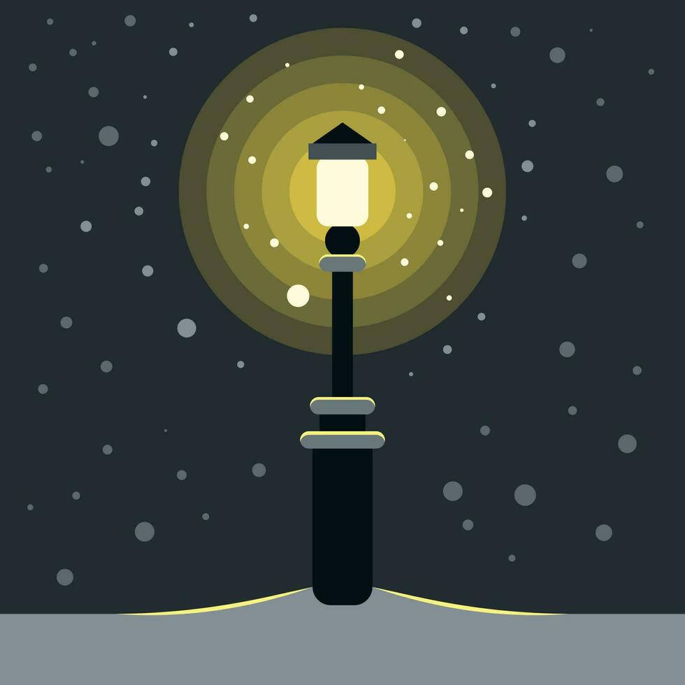 Street Lamp Vector Graphics, Isolated Background.