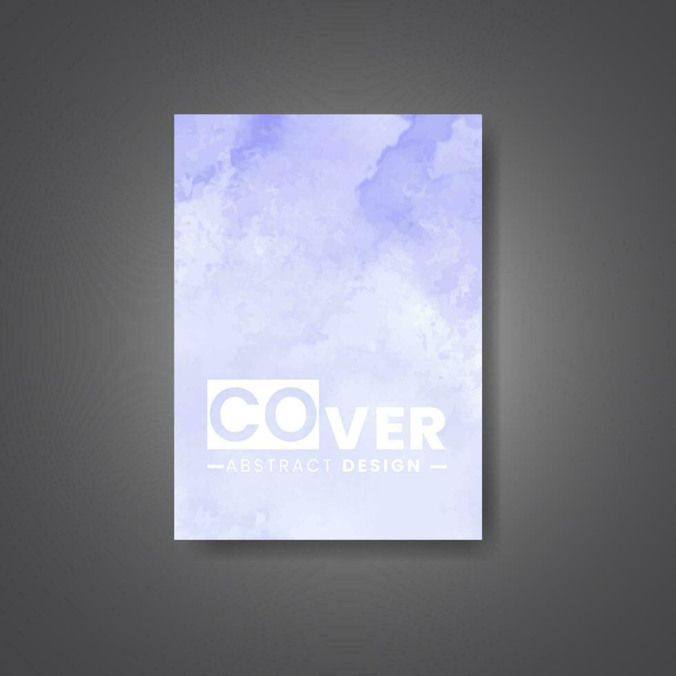 Cover template with watercolor background. Design for your cover, date, postcard, banner, logo. vector