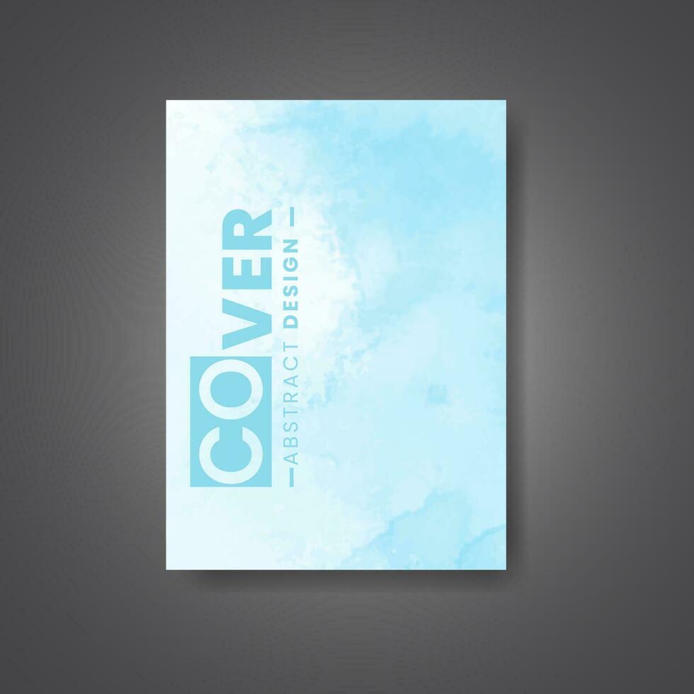 Cover template with watercolor background. Design for your cover, date, postcard, banner, logo. vector