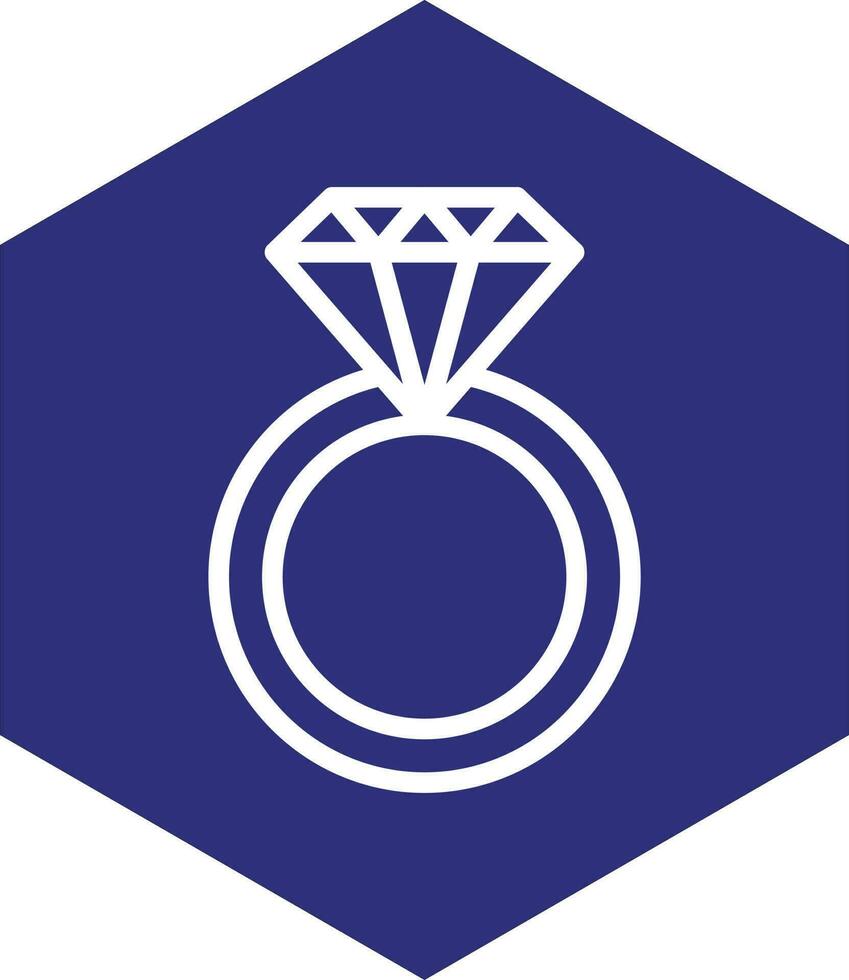 diseño de icono de vector de anillo de diamante