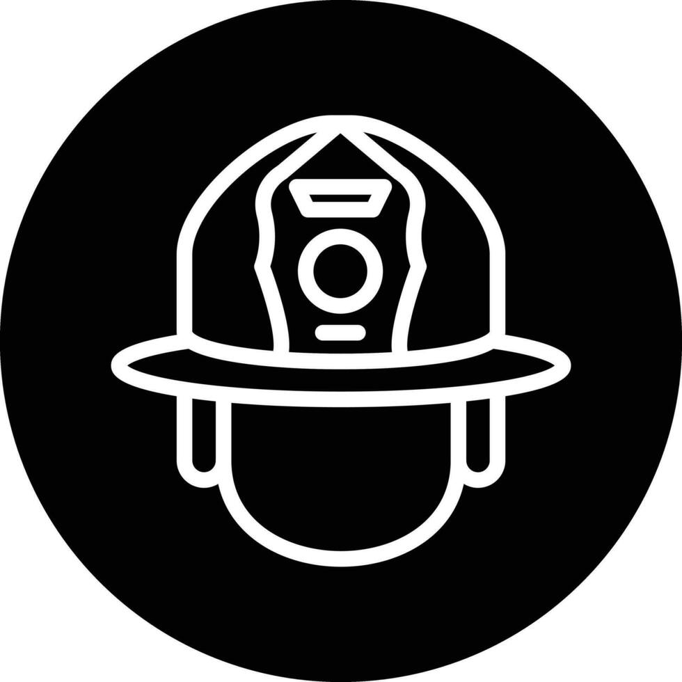 Firefighter Helmet Vector Icon Design