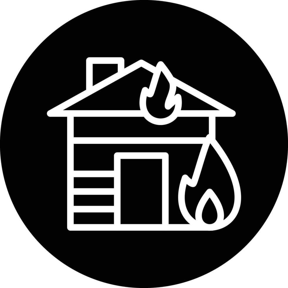 House Fire Vector Icon Design