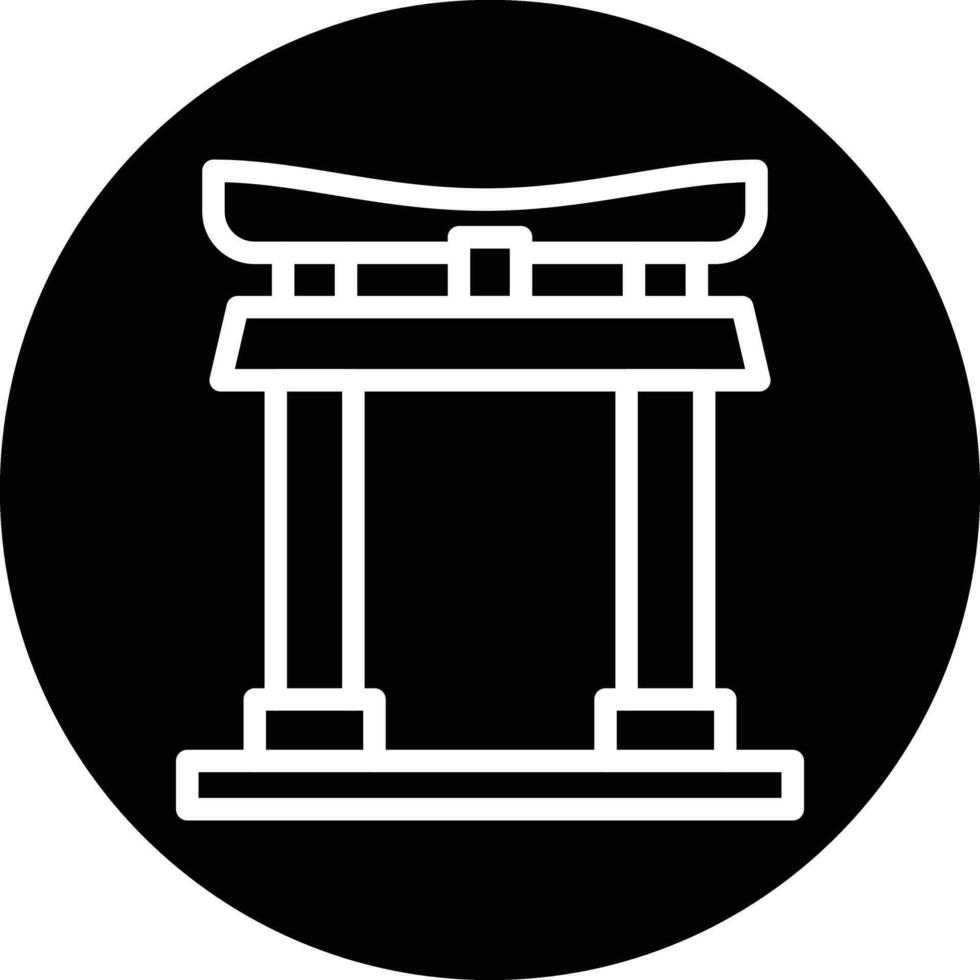 diseño de icono de vector de puerta torii