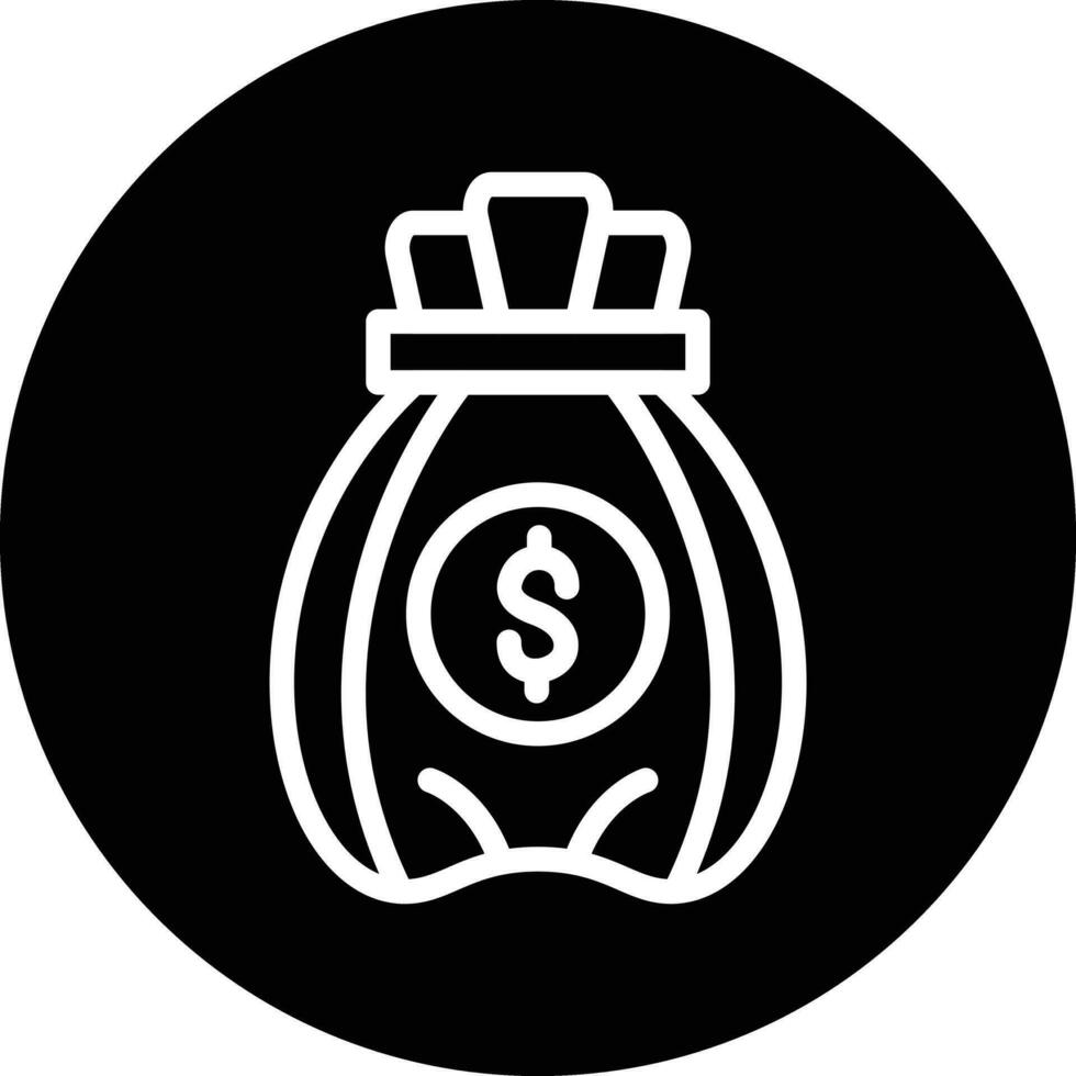 Money Bag Vector Icon Design