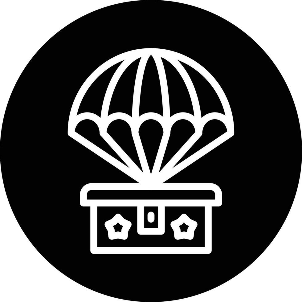 Army Parachute Vector Icon Design