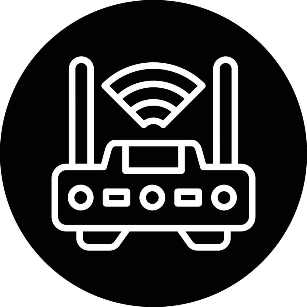 Wifi enrutador vector icono diseño