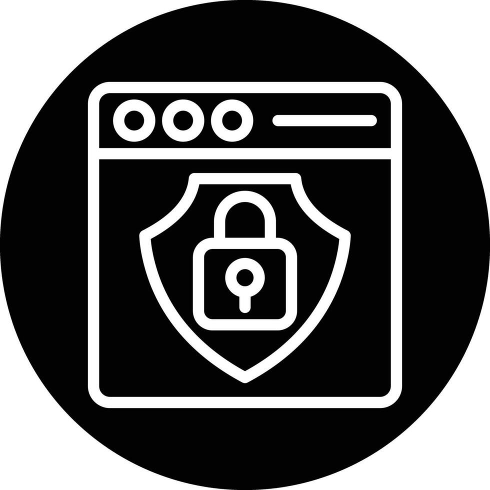 Web Protection Vector Icon Design