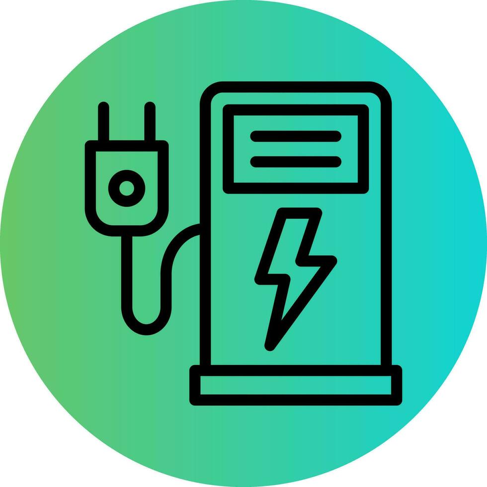 Electric Station Vector Icon Design