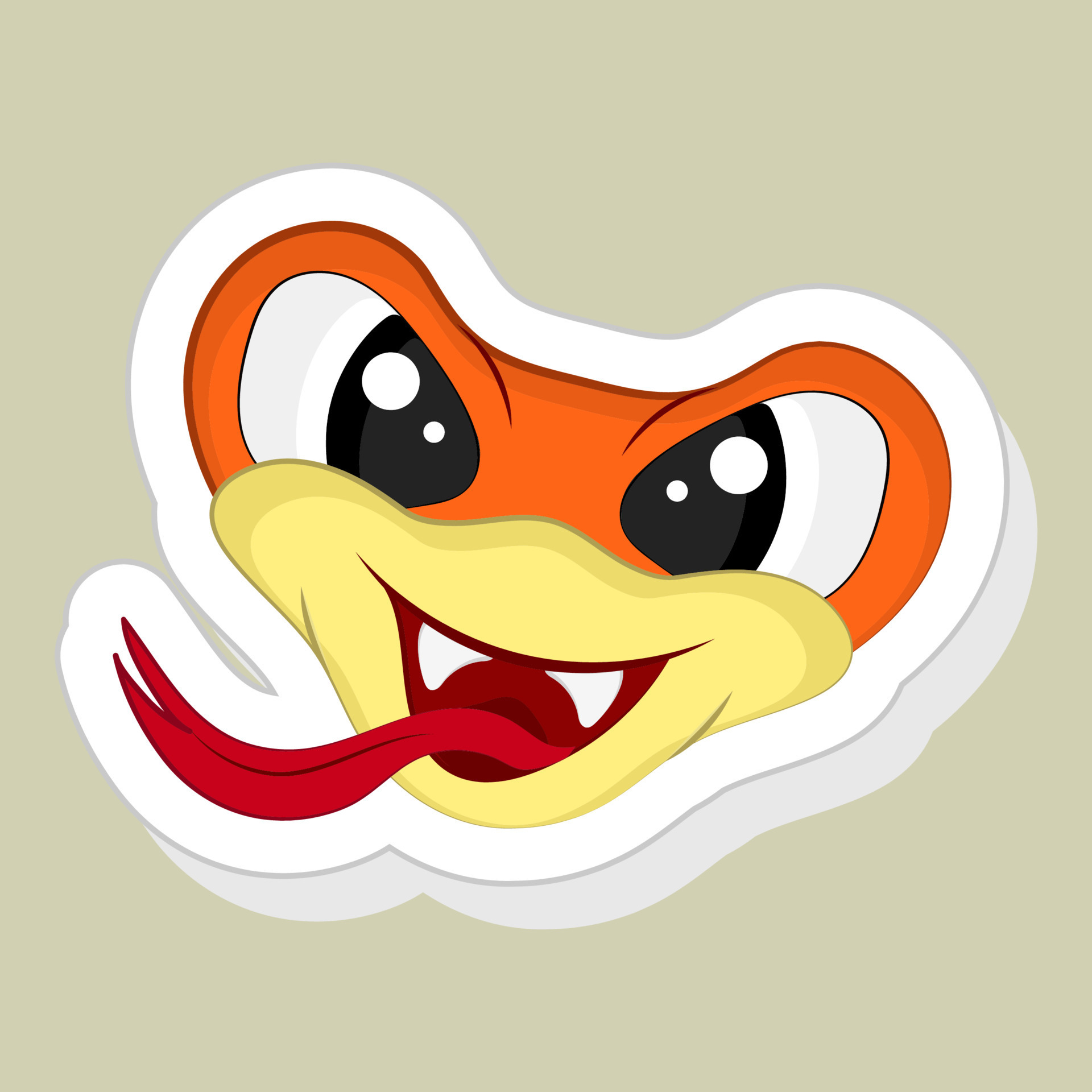 Sticker or label of Happy Snake. 23315563 Vector Art at Vecteezy