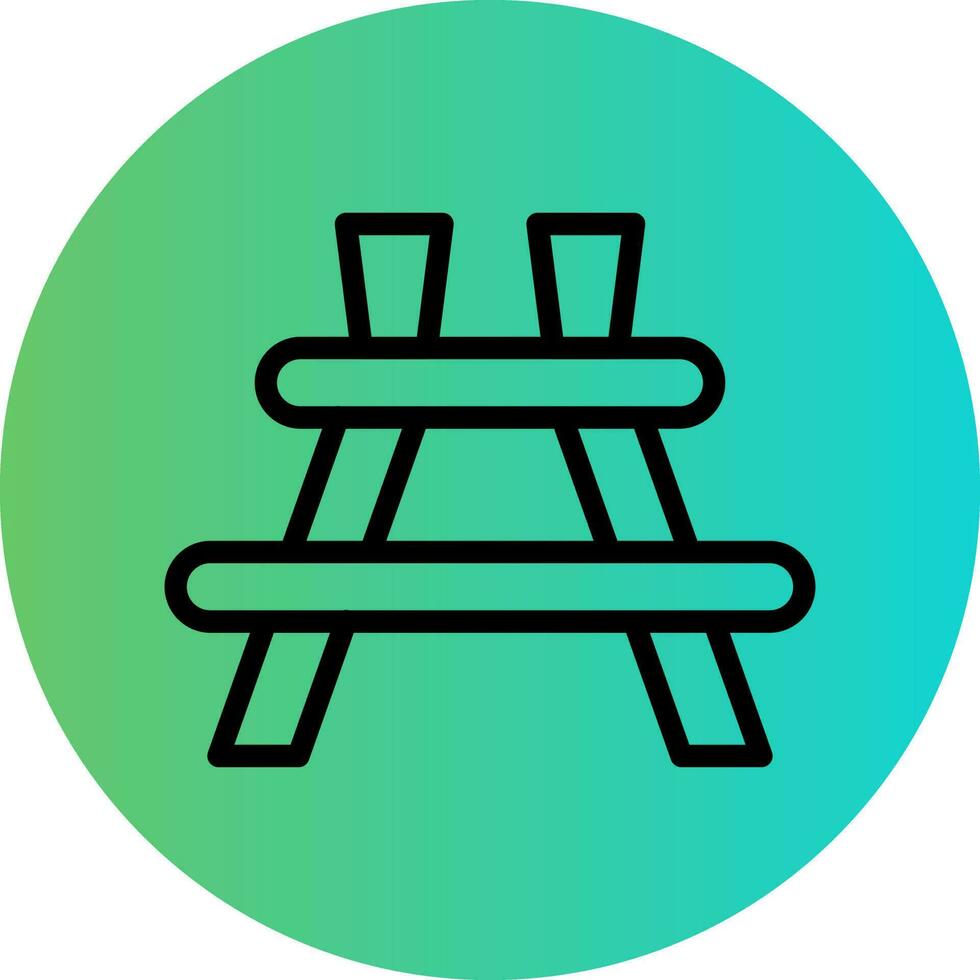 Picnic Table Vector Icon Design